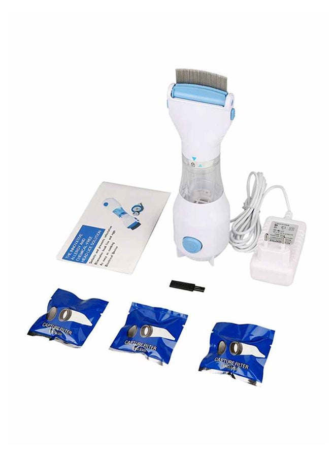 V-Comb Electric Lice Removing Comb White/Blue 16.6x14x8cm  - Image 2