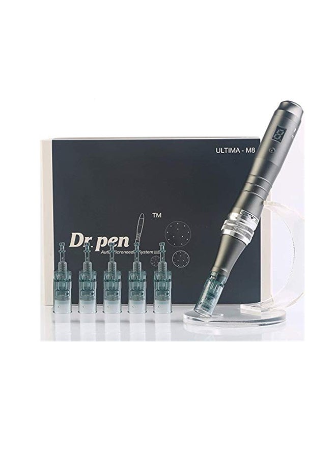 Dr.pen Ultima M8 Microneedling Pen (16 X2+36 X3 Pins) Grey 22grams  - Image 3