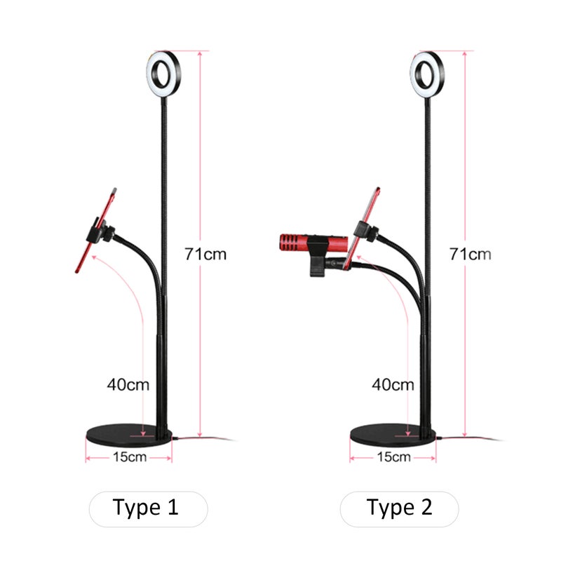 3.5 Inches Ring Selfie Light Black 43x5.5x26cm - Image 2