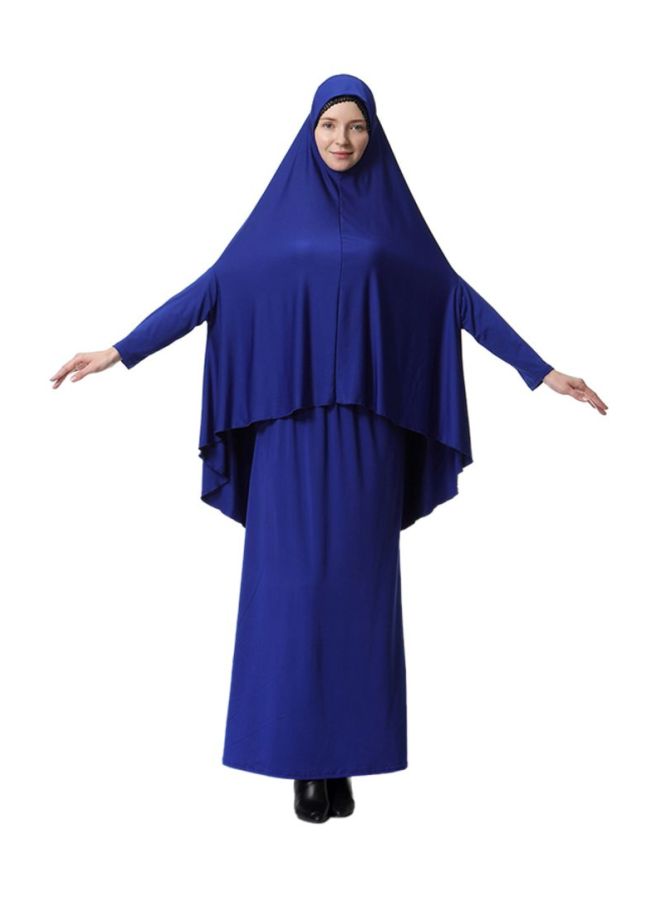 Sharpdo 2-Piece Thobe With Hijab Blue - Image 1