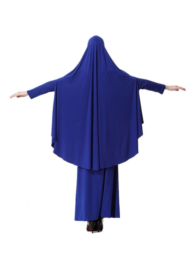 Sharpdo 2-Piece Thobe With Hijab Blue - Image 2