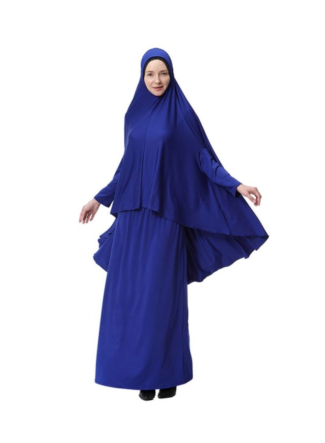 Sharpdo 2-Piece Thobe With Hijab Blue - Image 3