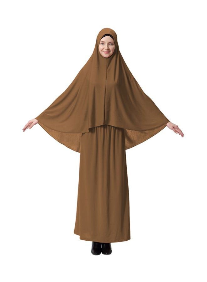 شاربدو طقم ثوب مع حجاب مكون من قطعتين جملي  - Image 1