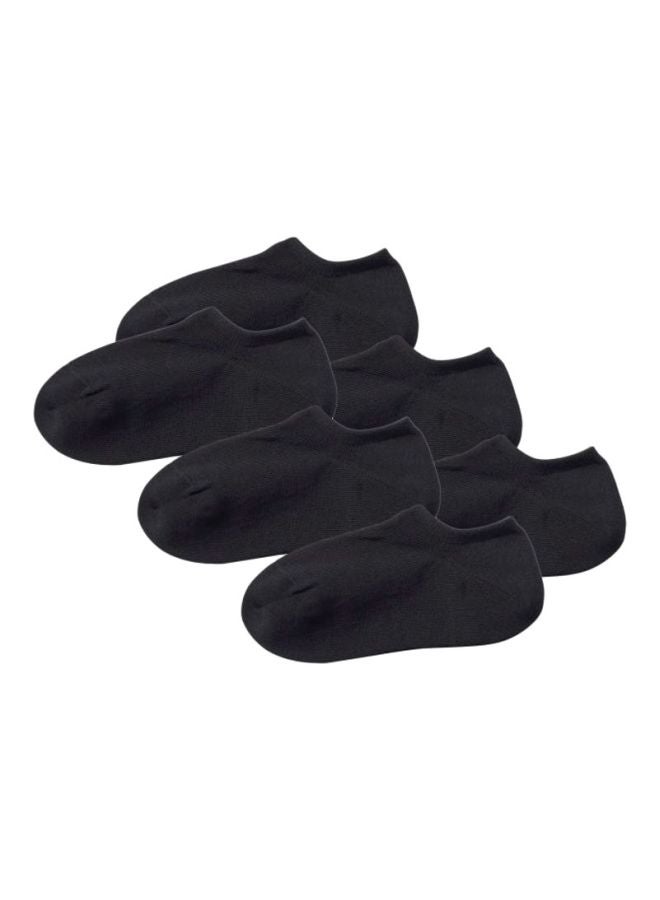 MUJI Pair Of 3 Right Angle Low-Rise Sneaker-In Socks Black  - Image 1