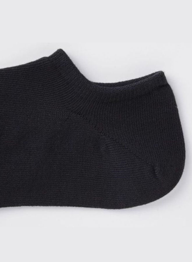 MUJI Pair Of 3 Right Angle Low-Rise Sneaker-In Socks Black  - Image 5