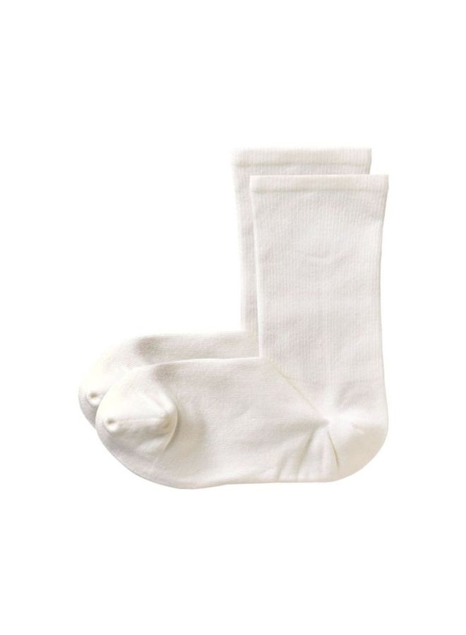 MUJI Right Angle Cotton Socks Off White  - Image 1