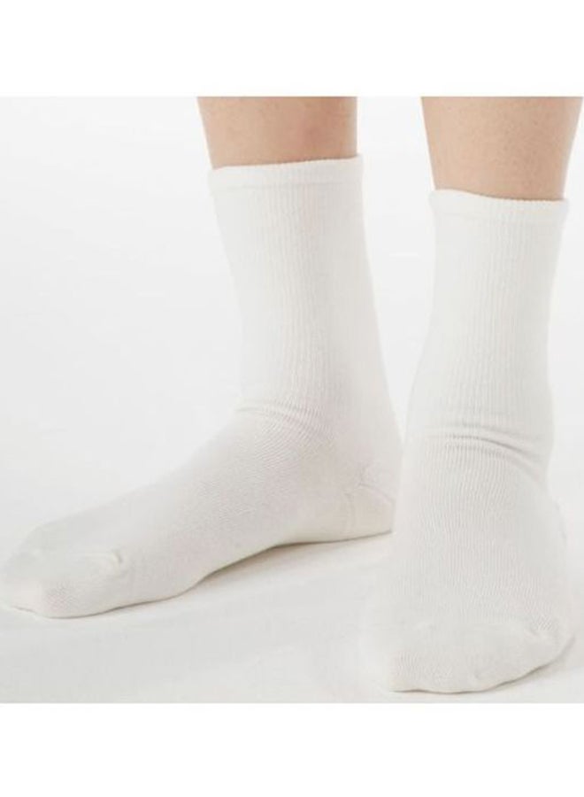 MUJI Right Angle Cotton Socks Off White  - Image 2