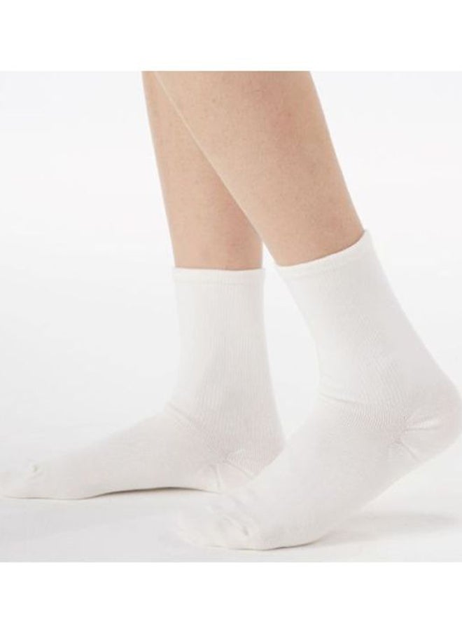 MUJI Right Angle Cotton Socks Off White  - Image 3