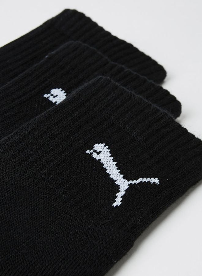 PUMA Short Crew Socks (Pack of 3) Black/White  - Image 4