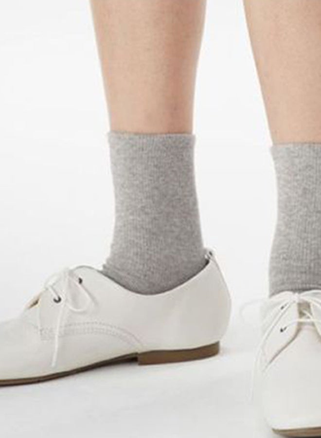 MUJI Right Angle Cotton Socks Grey  - Image 4