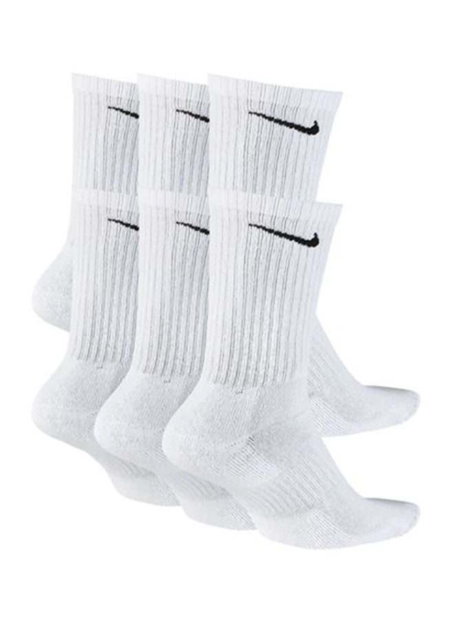 Nike Everyday Cushioned Crew Socks (Pack of 6) White/Black - Image 2