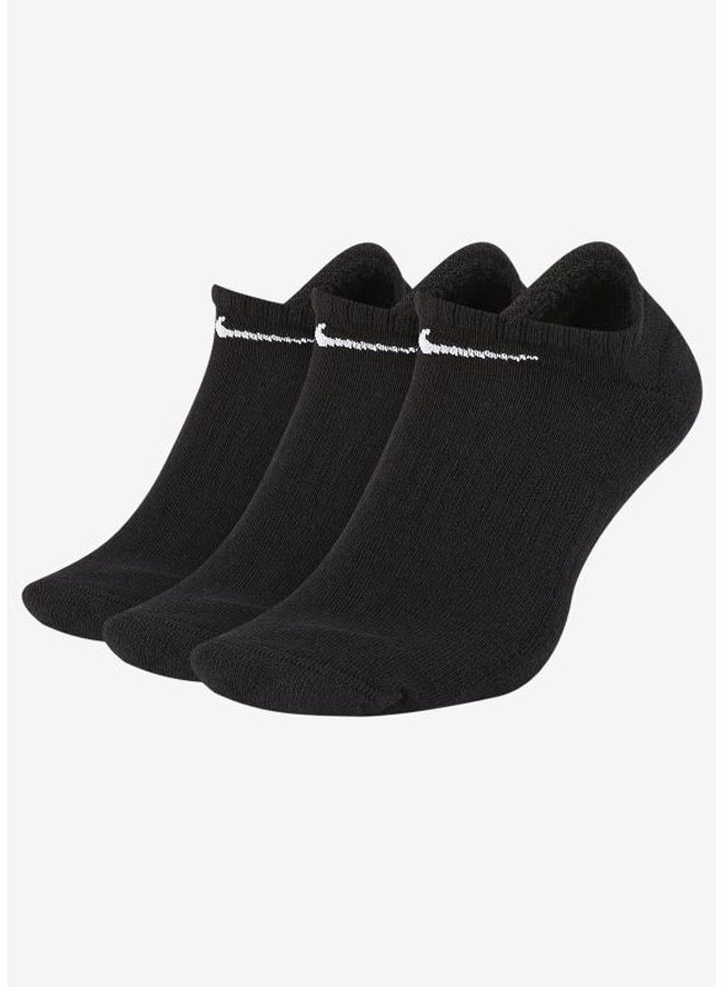 Nike Everyday Cushioned No Show Socks (Pack of 3) Black - Image 2