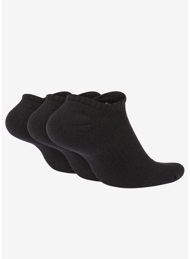Nike Everyday Cushioned No Show Socks (Pack of 3) Black - Image 3
