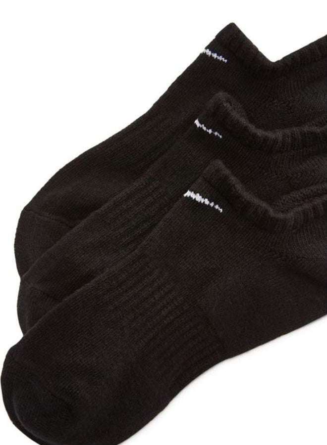 Nike Everyday Cushioned No Show Socks (Pack of 3) Black - Image 4