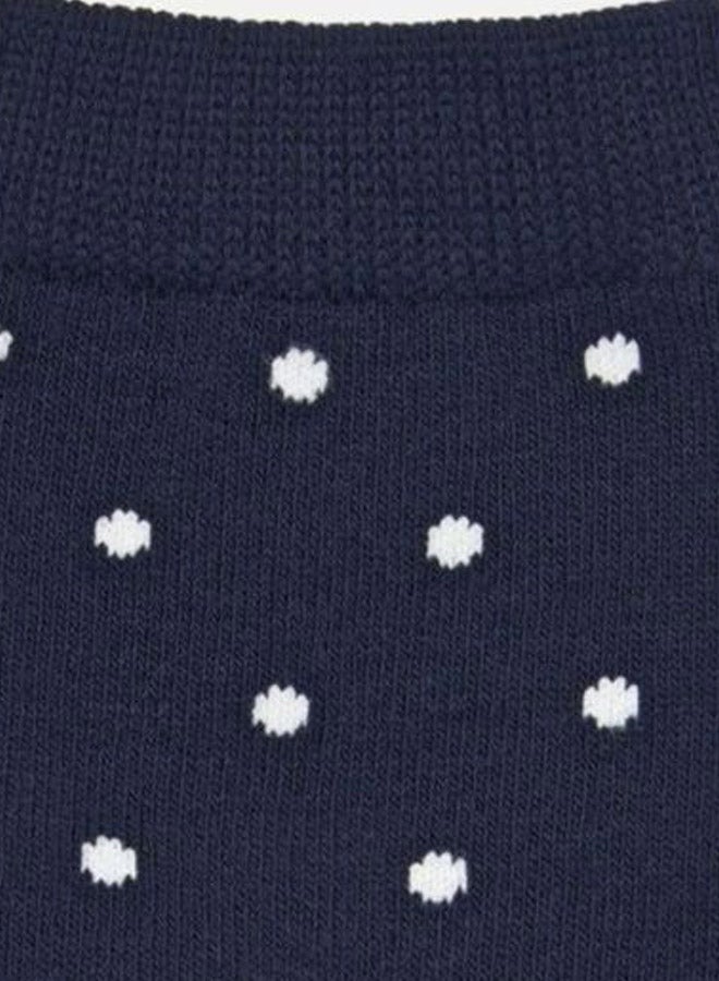 MUJI Polyester Blend Right Angle Socks Blue/White  - Image 2