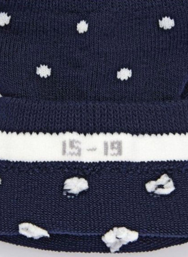 MUJI Polyester Blend Right Angle Socks Blue/White  - Image 4