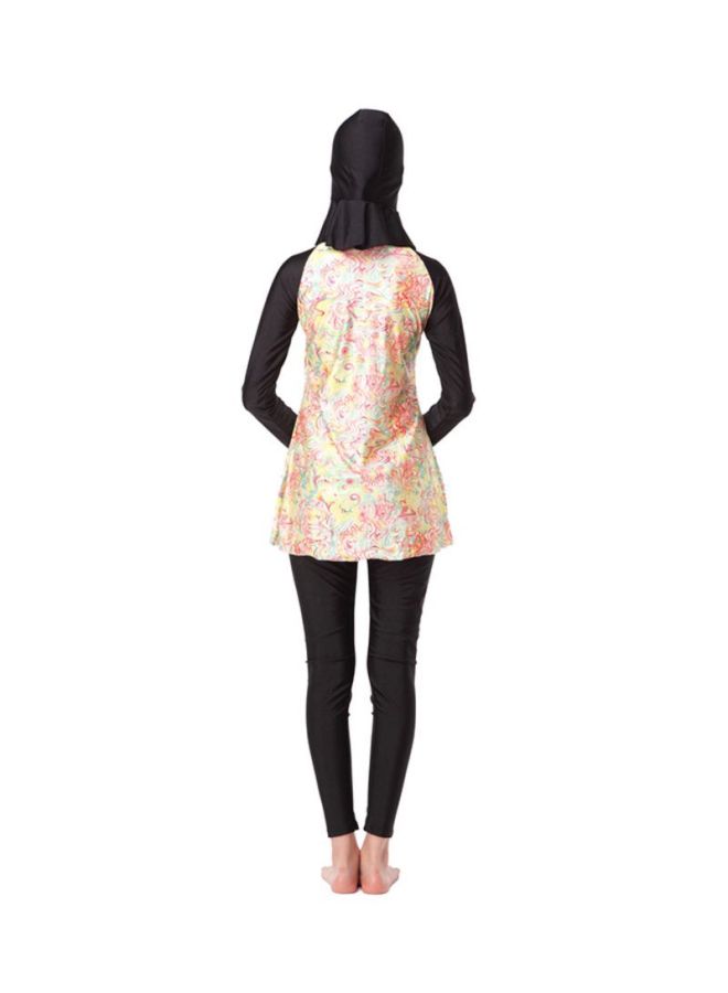 Sharpdo - 3-Piece Long Sleeve Printed Burkini Multicolour - Image 1