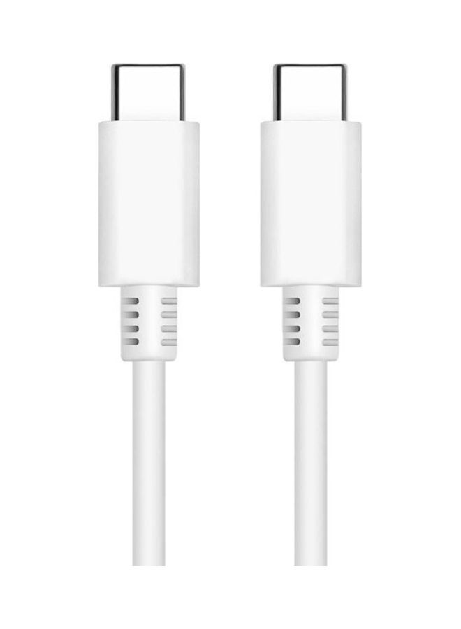USB-C To Type-C Fast Charging Cable Compatible With Huawei MacBook White - Image 2