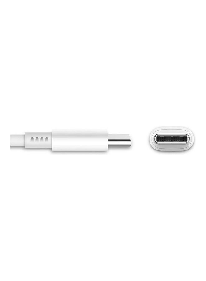 USB-C To Type-C Fast Charging Cable Compatible With Huawei MacBook White - Image 3