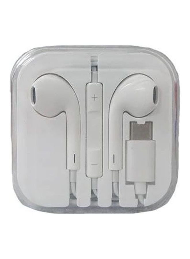 Generic Universal Stereo Type-C In-Ear Wired Headphones White  - Image 2