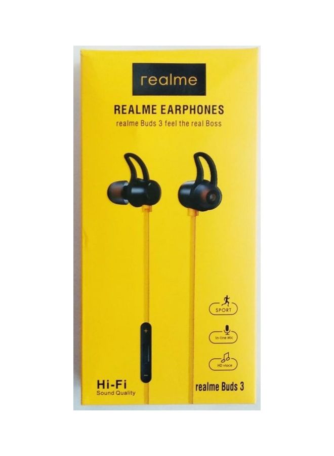 ريل مي سماعة بادز 3 مزودة بميكروفون أصفر/أسود - Image 4