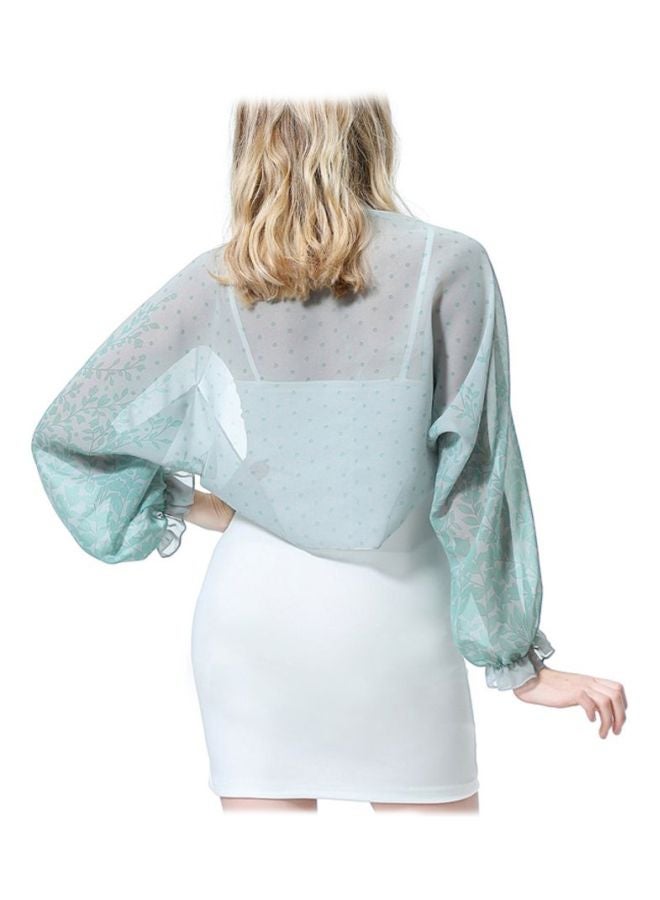 Sharpdo Long Sleeve Blouse Light Green  - Image 2