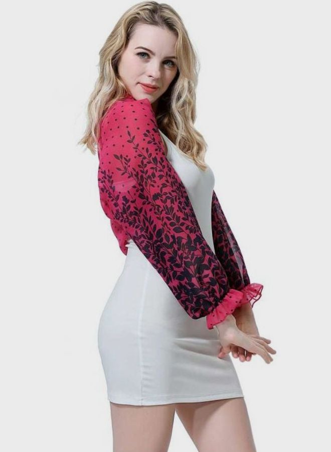 Sharpdo Long Sleeve Blouse Rose Red - Image 4
