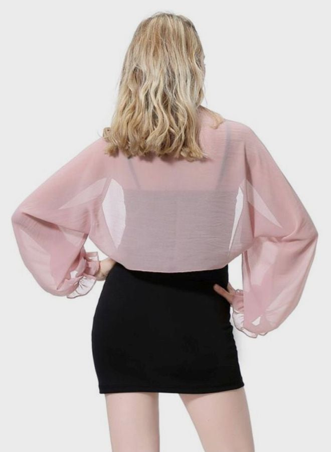Sharpdo Long Sleeve Blouse Dark Pink  - Image 2