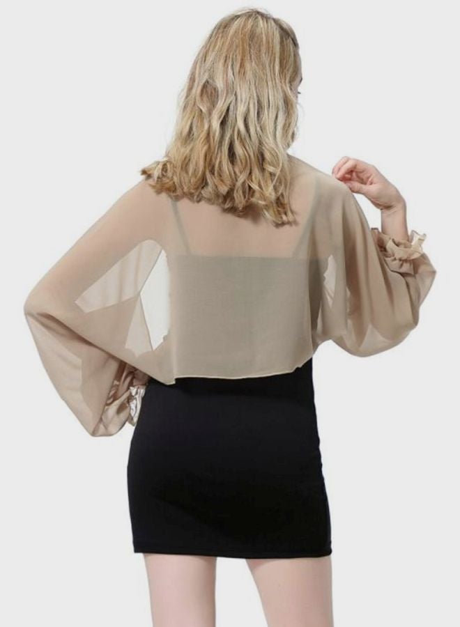 Sharpdo Long Sleeve Blouse Camel - Image 2