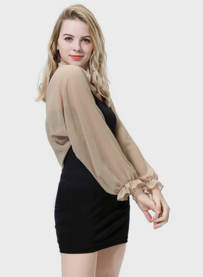 Sharpdo Long Sleeve Blouse Camel - Image 3