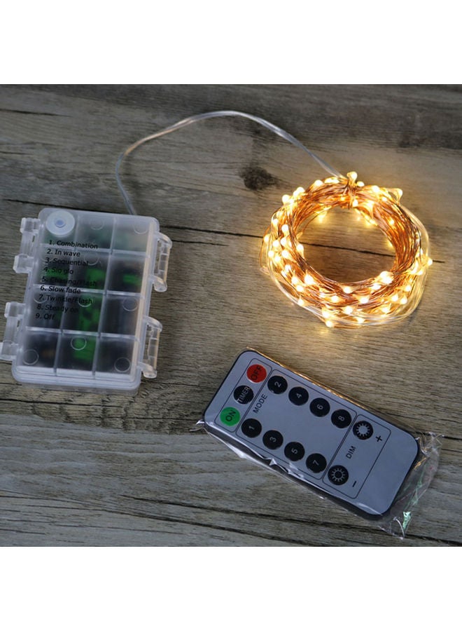 Generic - 200-LED Copper Wire Fairy String Light With Remote Control And Battery Case Multicolour 20meter - Image 1