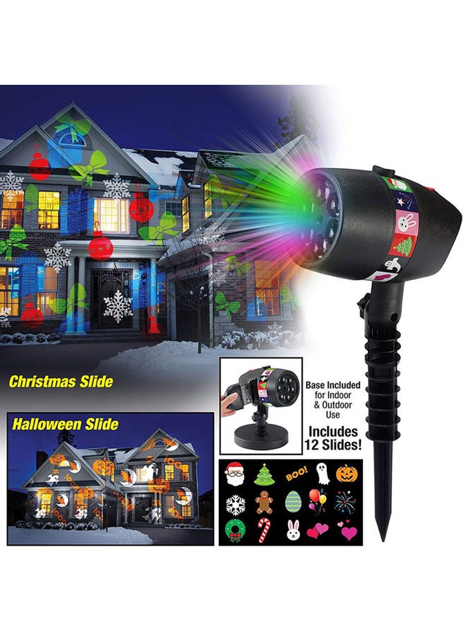 12-Slide Decoration Light LED Lamp Film Projector Black  - Image 5
