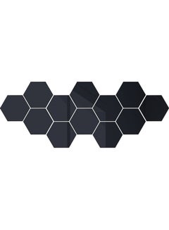 Self-Adhesive Hexagon Mirror Tiles Black