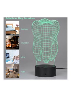 Generic 3D Teeth Shape LED Lamp Multicolour  - Image 4