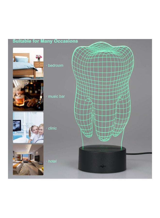 Generic - 3D Teeth Shape LED Lamp Multicolour - Image 1