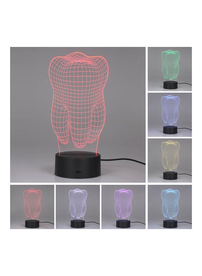 Generic - 3D Teeth Shape LED Lamp Multicolour - Image 1
