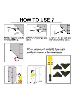 Generic Heavy Duty Furniture Lifter Yellow 26.50X11.00X25.00cm  - Image 3