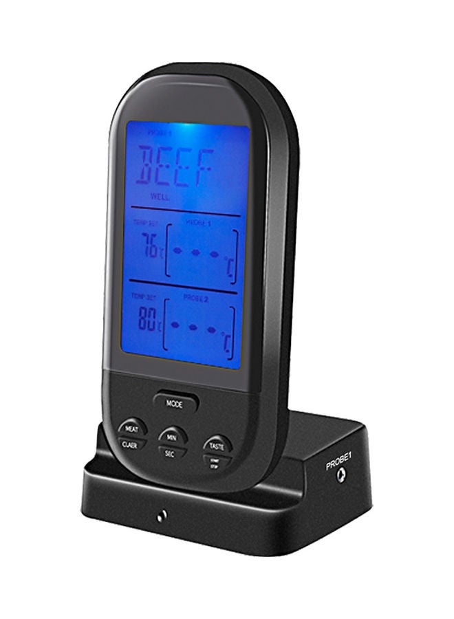 Wireless Meat Thermometer For Grilling With Dual Probe Food Cooking Thermometer Black 19.00X4.00X8.50cm - Image 3