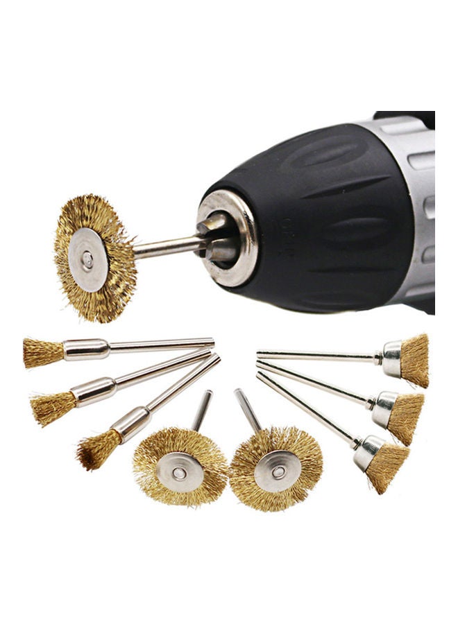 Generic 47-Piece Steel Wire Brass Brush For Hob Multicolour 12.00X3.00X12.00cm  - Image 1
