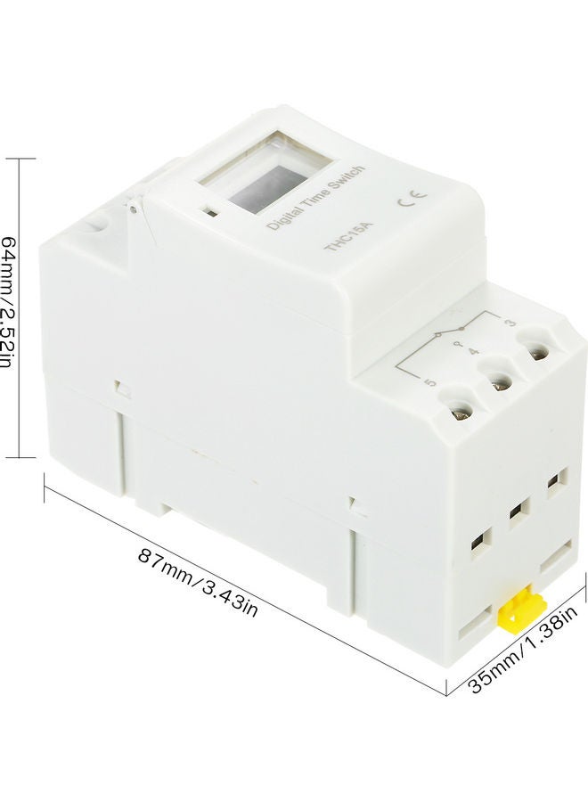 مؤقت رقمي قابل للبرمجة بشاشة LCD. أبيض 9.5x6.5x7.5سم - v1609163124/N43326298A_3