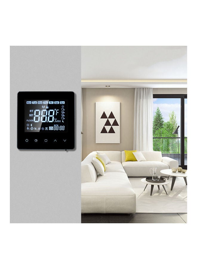 Smart Thermostat LCD Touch Screen Black 10.00X6.00X9.70cm  - Image 1