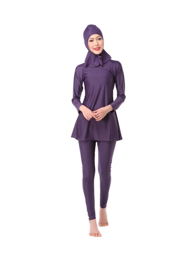 Sharpdo 3-Piece Long Sleeve Burkini Purple  - Image 1