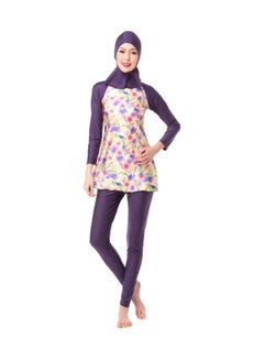 3-Piece Long Sleeve Printed Burkini Multicolour