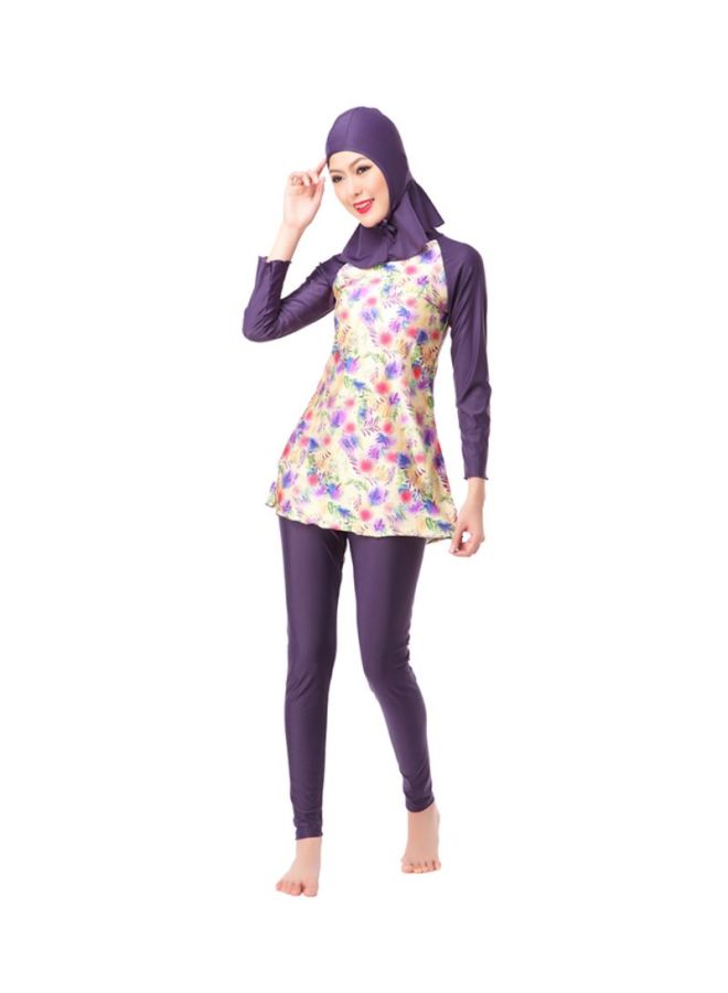 Sharpdo - 3-Piece Long Sleeve Printed Burkini Multicolour - Image 1