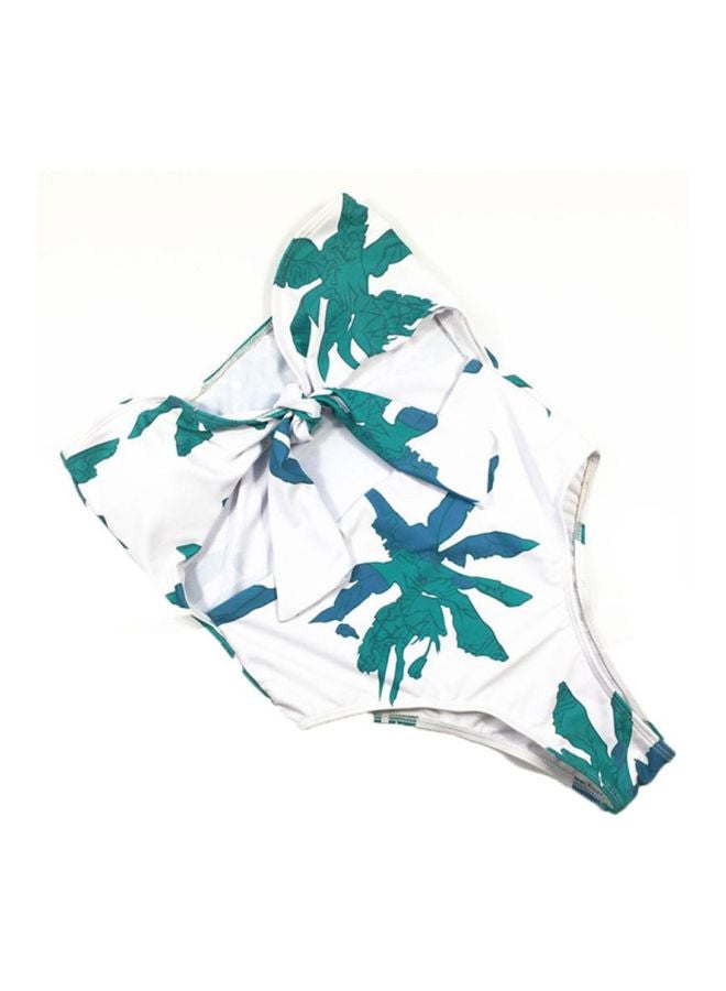 Sharpdo - One Piece Swimming Suit White/Green/Blue - Image 1