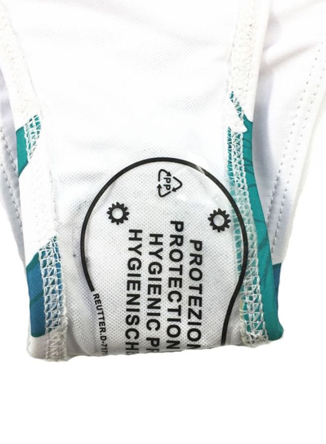 Sharpdo - One Piece Swimming Suit White/Green/Blue - Image 1