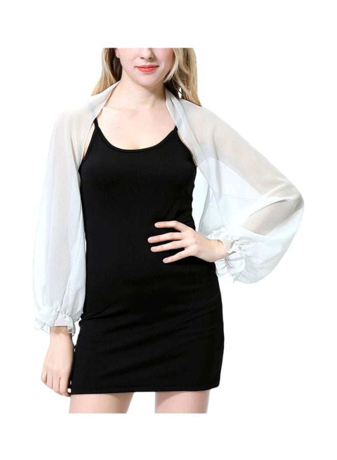 شاربدو بلوزة كم طويل أبيض - Image 1