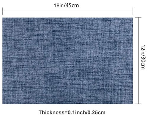 Set of 6 Heat-Resistant Placemats blue 0.1kg  - Image 4