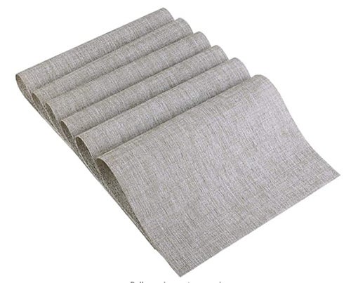 Set of 6 Heat-Resistant Placemats grey 0.1kg - Image 3