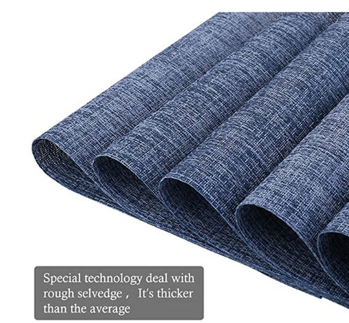 Set of 6 Heat-Resistant Placemats blue 0.1kg  - Image 2